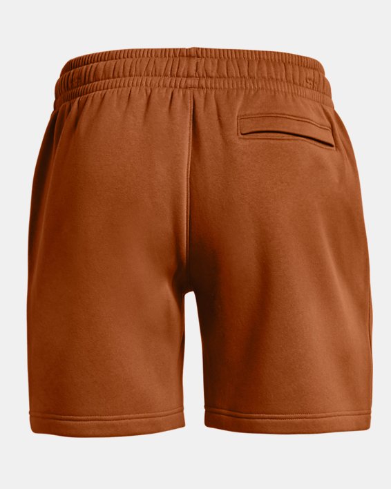 Men's UA Essential Fleece Playback Shorts, Orange, pdpMainDesktop image number 5